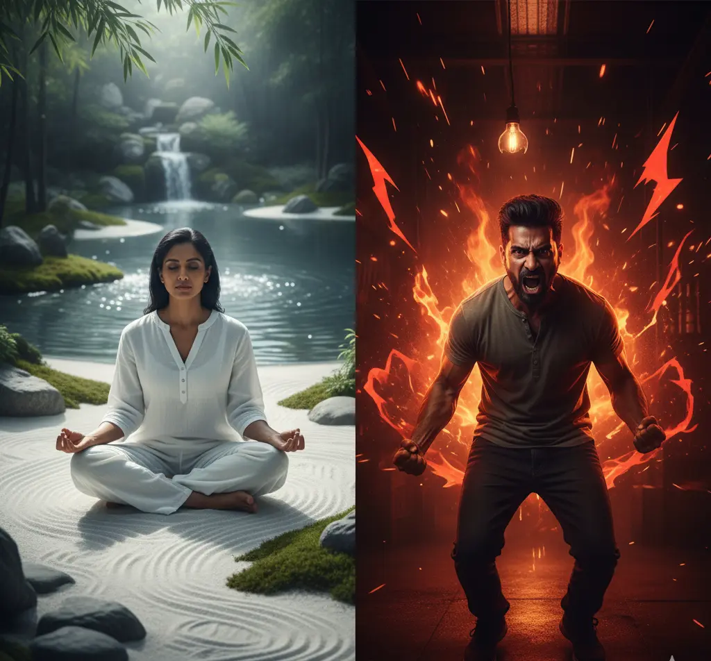 तनाव होने पर तुम 'फाइटर' बन जाते हो या 'चिलर'?